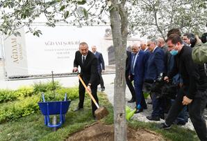 Prezident Ağdamda ictimaiyyət nümayəndələri ilə görüşüb - FOTOLAR