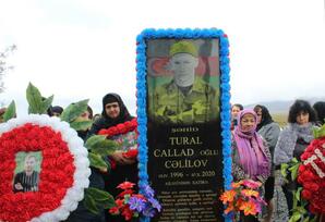 Qəbələ rayonunda Vətən müharibəsi şəhidi Tural Cəlilovun məzarı ziyarət edilib ANIM