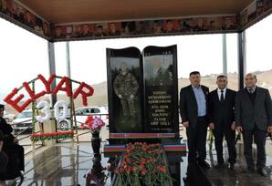 Qobustan rayonunun Sədəf kəndində şəhid Elyar Vəliyevin anım günü keçirilib ANIM