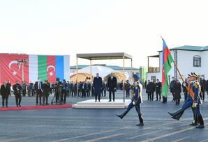 Türkiyə Prezidentinin Zəngilanın Ağalı kəndində rəsmi qarşılanma mərasimi olub - FOTOLAR