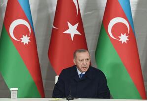 Azərbaycan və Türkiyə prezidentləri mətbuata birgə bəyanatlarla çıxış ediblər - FOTOLAR