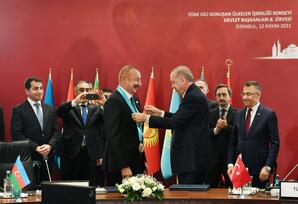 Prezident İlham Əliyevə Türk Dünyasının Ali Ordeni təqdim edildi
