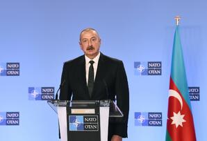Brüsseldə İlham Əliyev ilə Yens Stoltenberqin birgə mətbuat konfransı olub