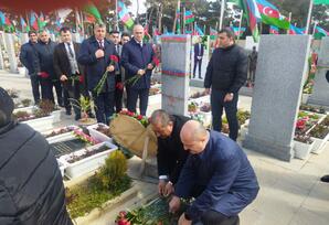 Şəhid Vüqar Məmmədovun məzarı ziyarət olunub FOTOLAR