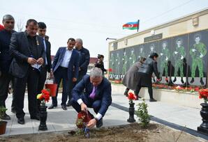 Tərtərin Sarıcalı kəndində şəhidlərin xatirə abidəsinin açılışı olub FOTOLAR