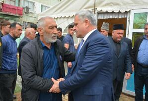 Tərtərdə şəhid Təbriz Cəfərovun il mərasimi keçirilib FOTOLAR