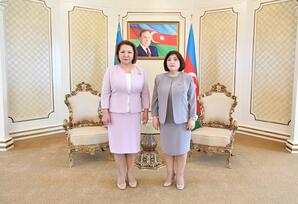 Sahibə Qafarova Qazaxıstan Parlamenti Məclisinin sədr müavini ilə görüşüb - FOTO