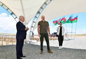 Prezident və birinci xanım Füzuli, Cəbrayıl və Zəngilan rayonlarına səfər ediblər - FOTOLAR