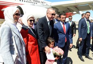 Rəcəb Tayyib Ərdoğan Azərbaycana işgüzar səfərə gəlib