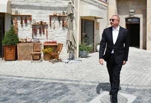 Prezident İlham Əliyev Ramana qəsəbəsində görülən abadlıq işləri ilə tanış olub - FOTOLAR
