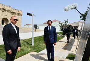 Prezident İlham Əliyev Ramana qəsəbəsində görülən abadlıq işləri ilə tanış olub - FOTOLAR