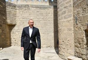 Prezident İlham Əliyev Ramana qəsəbəsində görülən abadlıq işləri ilə tanış olub - FOTOLAR