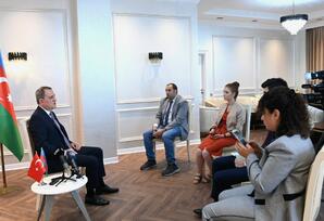 Ceyhun Bayramov Türkiyənin aparıcı media agentliklərinə müsahibə verib - FOTOLAR