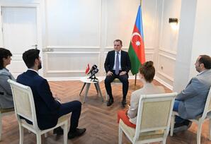 Ceyhun Bayramov Türkiyənin aparıcı media agentliklərinə müsahibə verib - FOTOLAR