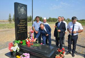 Əskipara kəndində şəhid Ayşad Əzizovun məzarı ziyarət olunub FOTOLAR
