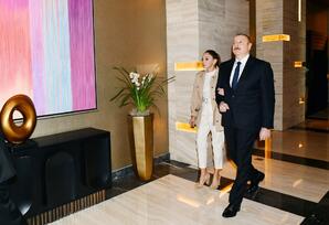 Prezident İlham Əliyev və Birinci xanım otelin açılışında iştirak ediblər - - FOTOLAR