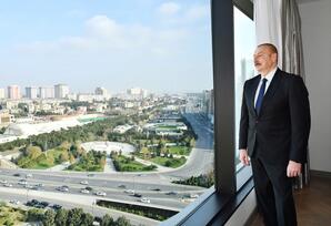Prezident İlham Əliyev və Birinci xanım otelin açılışında iştirak ediblər - - FOTOLAR