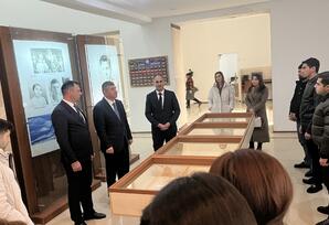 Şabranda gənc partiya fəalları Heydər Əliyev Mərkəzini ziyarət ediblər
