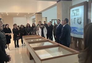 Şabranda gənc partiya fəalları Heydər Əliyev Mərkəzini ziyarət ediblər