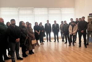 Şabranda gənc partiya fəalları Heydər Əliyev Mərkəzini ziyarət ediblər
