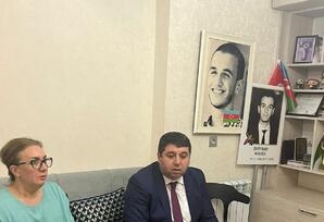 Yasamal rayonunda şəhid-çavuş Namiq Quliyevin ailəsi ziyarət olunub FOTOLAR