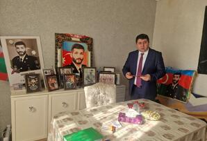 Yasamalda şəhid - gizir İsmayıl Qasımovun ailəsi ziyarət olunub FOTOLAR