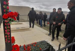 Qobustanda Şəhid Heybətalı Məmmədovun məzarı ziyarət olunub FOTOLAR