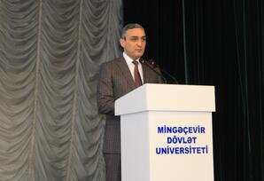 Mingəçevirdə “Heydər Əliyev İli” çərçivəsində elmi-praktik konfrans keçirilib FOTOLAR