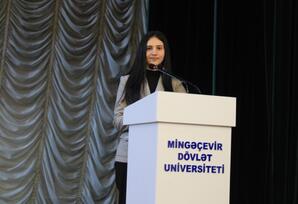 Mingəçevirdə “Heydər Əliyev İli” çərçivəsində elmi-praktik konfrans keçirilib FOTOLAR