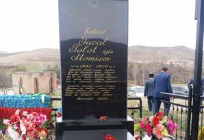 Gədəbəydə şəhid məzarları ziyarət olunub FOTOLAR