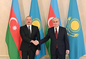 Azərbaycan Prezidentinin Astanada rəsmi qarşılanma mərasimi olub