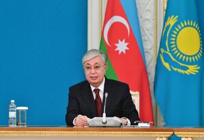 Azərbaycan və Qazaxıstan prezidentləri mətbuata bəyanatlarla çıxış ediblər