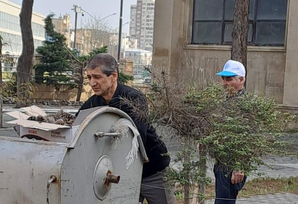 YAP Şuşa rayon təşkilatının inzibati binasının həyətində iməcilik keçirilib FOTOLAR