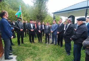 Lerikin Bibiyani kəndində şəhid Tərzan Haşımovun  məzarı ziyarət olunub FOTOLAR