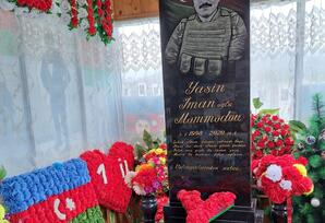 Çanaqçı kəndində şəhid Yasin Məmmədovun məzarı ziyarət olunub FOTOLAR