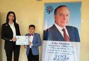 Kəlbəcərdə Ulu Öndərin 100 illiyi ilə əlaqədar rəsm sərgisi keçirilib FOTOLAR