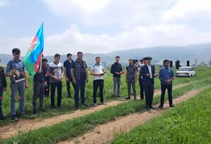 Gədəbəydə Şəhid  Hüseyn Əsgərovun məzarı ziyarət olunub FOTOLAR