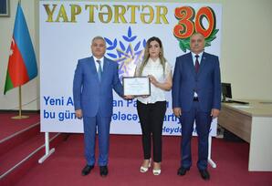 YAP  Tərtər rayon  təşkilatının 30 illiyinə həsr olunmuş tədbir keçirilib FOTOLAR
