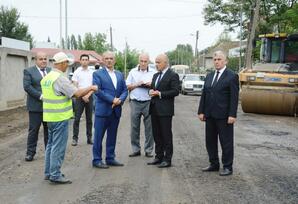 Masallının Şərəfə kəndində yolların asfaltlanması davam edir