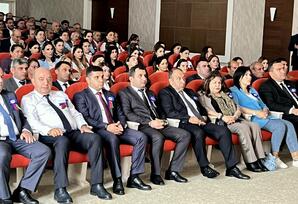 Xızıda Ulu Öndərin 100 illik yubileyinə həsr edilmiş konfrans keçirildi FOTOLAR