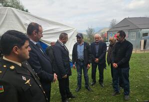 Cəfərli kəndində şəhid Tofiq Həsənovun məzarı ziyarət olunub FOTOLAR