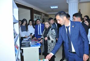 Kürdəmirdə gənc partiya fəalları Heydər Əliyev Mərkəzini ziyarət ediblər FOTOLAR