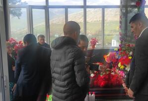 Gədəbəydə şəhid Elvin Mustafayevin məzarı ziyarət edilib FOTOLAR