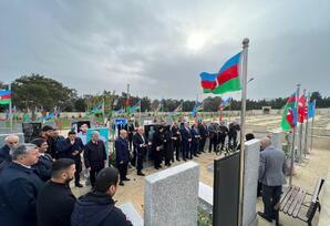 Şəhid Aqşin Novruzovun xatirəsi yad edilib FOTOLAR