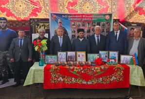 Şahdağ kəndində şəhid Rafiz Hüseynovun məzarı ziyarət edilib FOTOLAR