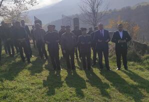 Arısu kəndində şəhid Elsevər Əliyevin məzarı ziyarət edilib FOTOLAR