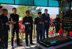 Qoşabulaq kəndində şəhid Nofəl Quliyevin məzarı ziyarət edilib FOTOLAR
