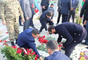 İkinci Fəxri xiyabanda şəhid Əkrəm Şadmanovun əziz xatirəsi yad olunub FOTOLAR