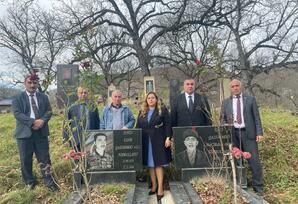 Qubada şəhid Ceyhun İsayevin məzarı ziyarət olunub FOTOLAR