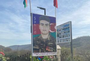 Qubada şəhid Ceyhun İsayevin məzarı ziyarət olunub FOTOLAR